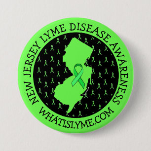 Badge Rond 7,6 Cm Ruban de sensibilisation à la maladie de Lyme dans