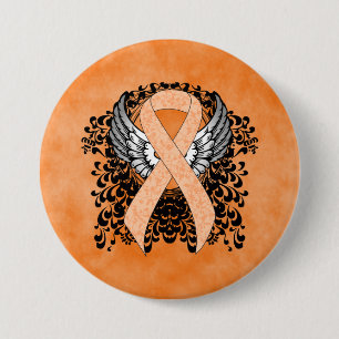 Badge Rond 7,6 Cm Ruban de sensibilisation avec ailes
