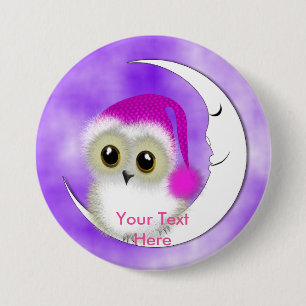 Badge Rond 7,6 Cm Sabot de nuit Fuzzy Personnalisé