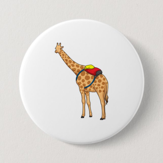 Badge Rond 7,6 Cm Sac à dos Giraffe (Devant)