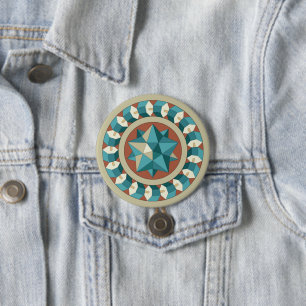Badge Rond 7,6 Cm Sacred Geometry