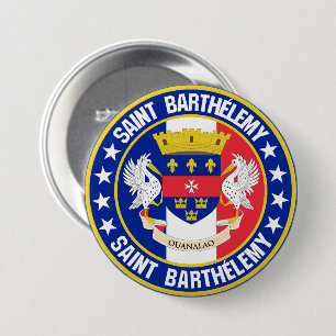 Badge Rond 7,6 Cm Saint Barthélemy