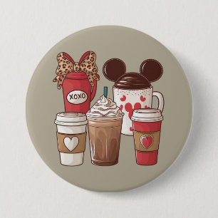Badge Rond 7,6 Cm Saint-Valentin Drôle Latte Amateur de Café 