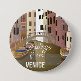 Badge Rond 7,6 Cm Salutations de Venise
