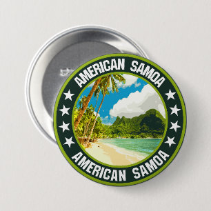 Badge Rond 7,6 Cm Samoa américaines