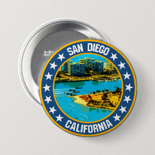 Badge Rond 7,6 Cm San Diego