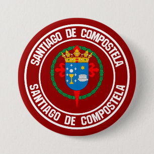 Badge Rond 7,6 Cm Santiago de Compostela Round Emblem