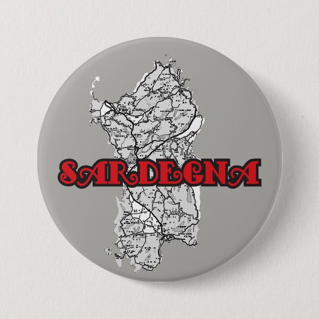 Badge Rond 7,6 Cm Sardaigne (Devant)