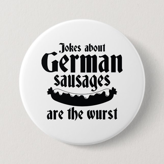 Badge Rond 7,6 Cm Saucisses allemandes (Devant)