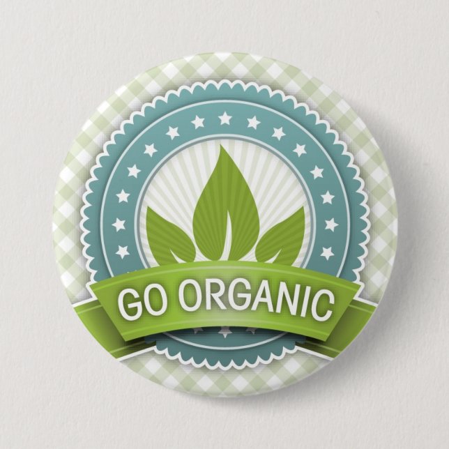 Badge Rond 7,6 Cm Sautent le bouton organique (Devant)