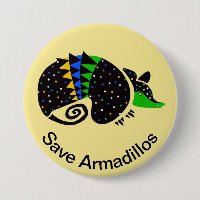Save ARMADILLOS - Graphique animal en danger -