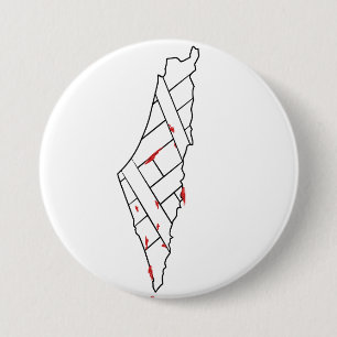 Badge Rond 7,6 Cm Save Palestine saigned map - Liberté pour Palestin