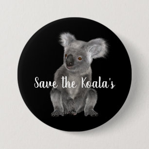 Badge Rond 7,6 Cm Save the Koala's