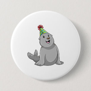 Badge Rond 7,6 Cm Sceau avec Parti casquette
