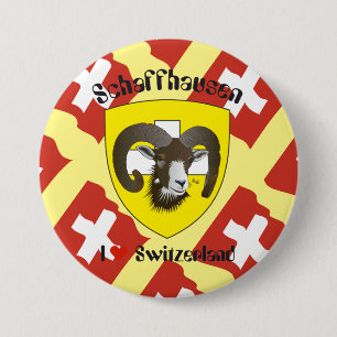 Badge Rond 7,6 Cm Schaffhouse - Suisse - Suisse - Svizzera Buttons