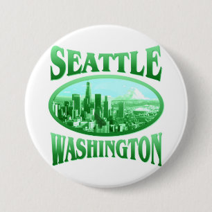Badge Rond 7,6 Cm Seattle Washington