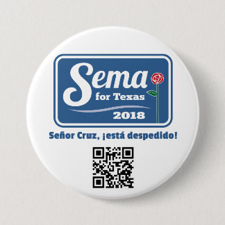 Badge Rond 7,6 Cm Sema pour le Texas 2018 3" bouton