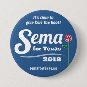 Badge Rond 7,6 Cm Sema pour le Texas 2018 3" bouton