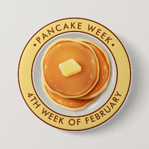 Badge Rond 7,6 Cm Semaine de la crêpe