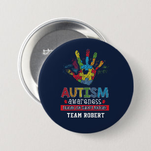 Badge Rond 7,6 Cm Sensibilisation à l'autisme, éduquer, défendre, pe