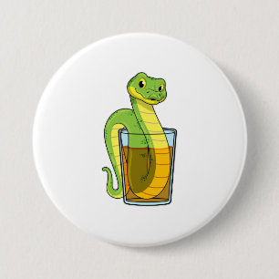 Badge Rond 7,6 Cm Serpent avec jus