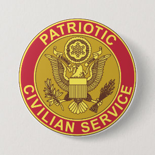 BADGE ROND 7,6 CM SERVICE CIVIL PATRIOTIQUE