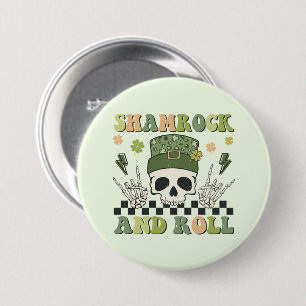 Badge Rond 7,6 Cm Shamrock et rouleau