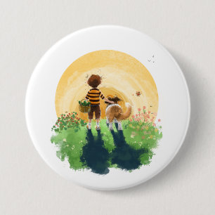 Badge Rond 7,6 Cm Sheldon le Sheltie