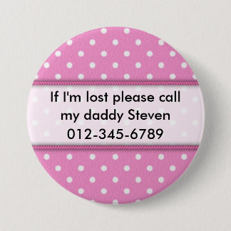 Badge Rond 7,6 Cm Si je suis bouton perdu