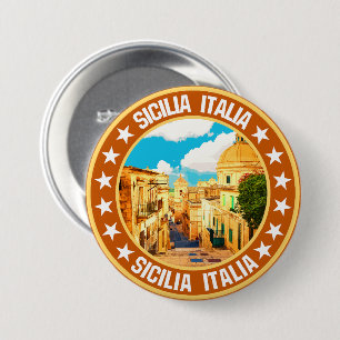 Badge Rond 7,6 Cm Sicilia