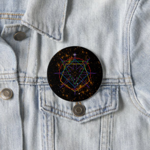 Badge Rond 7,6 Cm Sigil de Géométrie Sacrée