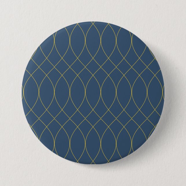 Badge Rond 7,6 Cm Simple, moderne, cool, tendance courbe, lignes ond (Devant)