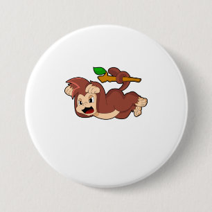 Badge Rond 7,6 Cm Singe rugissant