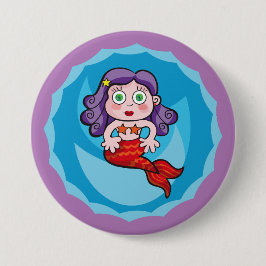 Badge Rond 7,6 Cm Sirenita de Linda. Sirena, sirena
