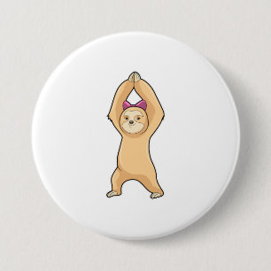 Badge Rond 7,6 Cm Sloth at Fitness