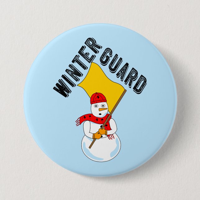 Badge Rond 7,6 Cm Snowman Winter Guard (Devant)