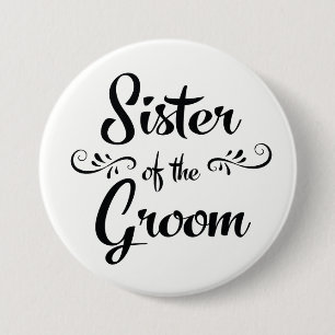 Badge Rond 7,6 Cm Soeur du dîner de répétition de mariage de mari