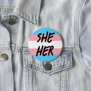 Badge Rond 7,6 Cm Son Pronounounounours Bouton Trans