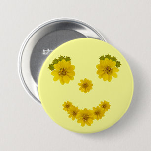 Badge Rond 7,6 Cm Sourire de cinq fleurs
