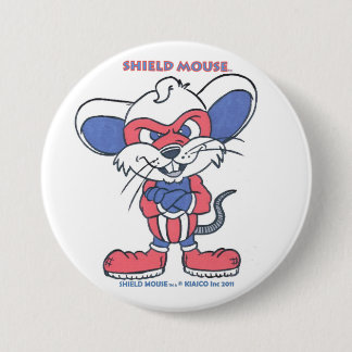 BADGE ROND 7,6 CM SOURIS DE BOUCLIER