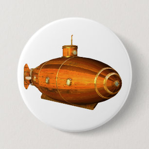 Badge Rond 7,6 Cm sous-marin