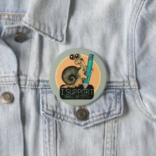 Badge Rond 7,6 Cm Soutien aux petits artistes escargots
