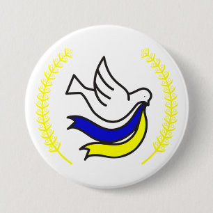 Badge Rond 7,6 Cm Soutien de l'Ukraine