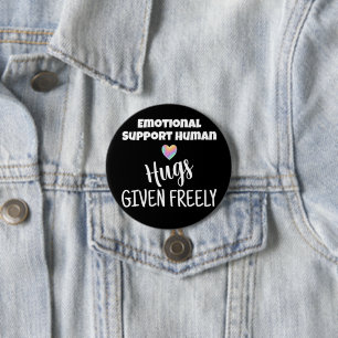 Badge Rond 7,6 Cm Soutien émotionnel Hugues humains