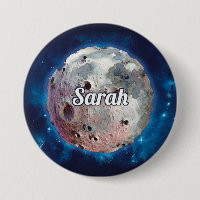 Space Rocket Planètes Galaxy Guest Button
