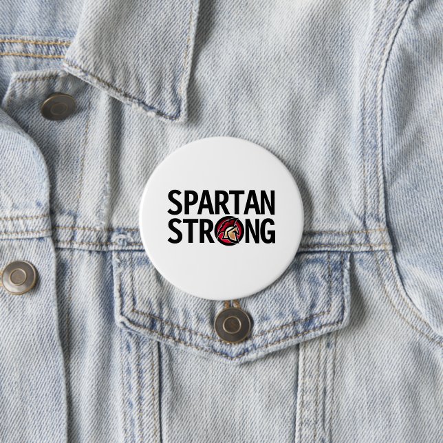 Badge Rond 7,6 Cm Spartan Fort. Bouton personnalisé (En situation)