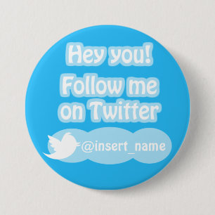 Badge Rond 7,6 Cm Suivez-moi sur des articles de gazouillement