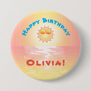 Badge Rond 7,6 Cm Sunset SoCal personnalisé