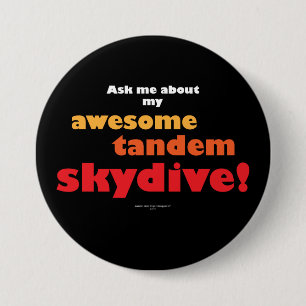 Badge Rond 7,6 Cm Super Tandem Skydive