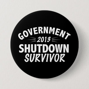 Badge Rond 7,6 Cm Survivant d'arrêt de gouvernement